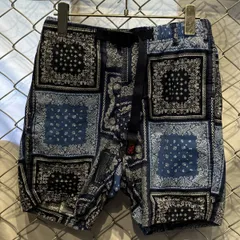 GRAMICCI WEATHER NN-SHORTS HALF PANTS BLUE sizeS 総柄 ショートパンツ ブルー系 グラミチ