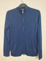 (90) J.LINDEBERG(J.リンドバーグ) メンズゴルフ ブルー ニット ジップアップ