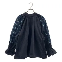Ron Herman / ロンハーマン | カットワークレース ギャザー ボリューム ブラウス | XS | ブラック系 | レディース