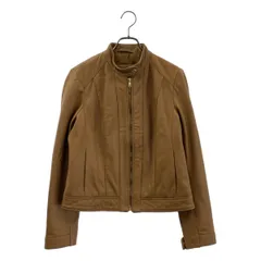 【美品】  COLE HAAN / コールハーン | ラムレザー シングル ライダースジャケット | S | キャメル | レディース