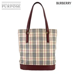 バーバリー BURBERRY ノバチェック トート バッグ キャンバス レザー ベージュ ボルドー ゴールド 金具 Tote Bag 90315279