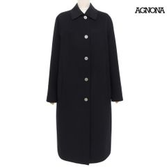発*す様 AGNONA 100%カシミヤ ロングコート イタリア製 美品 AGNONA カシミヤ コート 茶系グレー XLくらい イタリア製サイズ50
