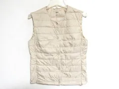 MB081:UNIQLO（ユニクロ）2020年 ウルトラライトダウンコンパクトベスト/211-429455/ベージュ/WOMEN'S M