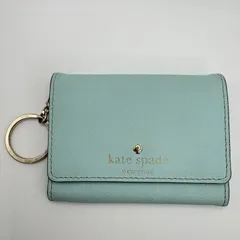 kate spade NEW YORK ケイトスペード リング付き コインケース 小銭入れ 水色