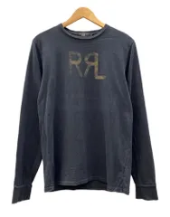 ダブルアールエル RRL L/S Logo Tee ロングスリーブ ロゴ Tシャツ ロンT 両面プリント 長袖 Ralph Lauren 黒 ロンT プリント ブラック Sサイズ 104MT-2971のサムネイル