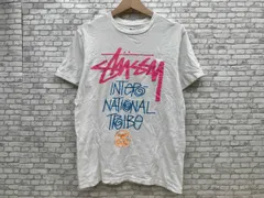 STUSSY ステューシー 半袖Tシャツ サイズM ホワイト プリント INTER NATONAL TRIBE