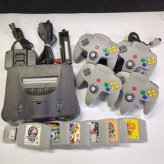 Nintendo64 本体セット ソフト5本 コントローラー3個 - メルカリ