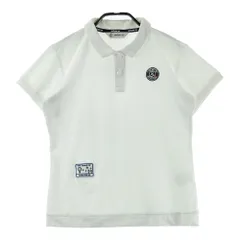 サイズ：M AND PER SE アンパスィ  半袖ポロシャツ シアサッカー ワッペン  ホワイト系 [240101604228] ゴルフウェア レディース ストスト