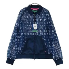 サイズ：M TOMMY HILFIGER GOLF トミー ヒルフィガーゴルフ  メッシュ 長袖ジャケット ロゴ 総柄 ネイビー系 [240101632420] ゴルフウェア レディース ストスト