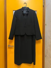 Y【Y4-73】◇ Genie Elever  東京ソワール　15ARサイズ　フォーマルスーツ　セットアップ　ジャケット＆ワンピース　黒色