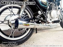 gn125h マフラー　爆音 GN125H フルエキゾーストマフラー 爆音管SP - メルカリ
