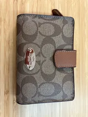 COACH 二つ折り財布 ブラウン モノグラム