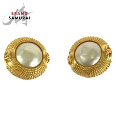 美品 CHANEL シャネル ヴィンテージ フェイクパール ココマーク ゴールド ホワイト メッキ/フェイクパール イヤリング レディース 505191【中古】