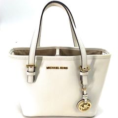 MICHAEL KORS 2WAY レザー バケツ型 ハンドバッグ ベージュ - メルカリ