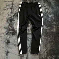 【USED】古着 adidas Originals トラックパンツ 黒 白 3本ライン レディース OT XL相当 ブラック ホワイト ジャージパンツ SST TP AV1008 アディダス オリジナルス ブラック×ホワイト トレフォイル
