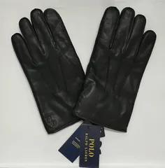 RALPH LAUREN ラルフローレン その他服飾小物 タグ付き レザー 手袋 グローブ ロゴ 未使用 サイズ表記25.1cm×12.1cm サイズL ブラック