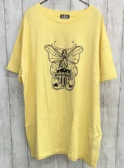 HYSTERIC GLAMOUR BUTTERFLY オーバーサイズTシャツ ヒステリックグラマー クルーネック  イエロー