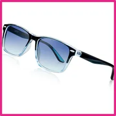 【B】グラデーションブルー [Rimerakea] サングラス メンズ 偏光 へんこう uvカットライトブルー 釣り ゴルフ 野球 ランニング 運転用