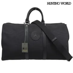 タグ付 超美品 ハンティングワールド HUNTING WORLD メルセデスベンツコラボ ナイロンキャンバス 2WAY ボストンバッグ 黒 メンズ