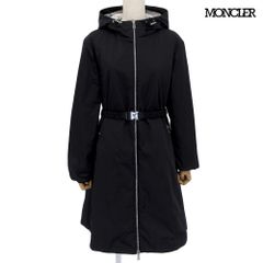 MONCLER;黒 フード付きナイロンロングコートサイズ0（M相当） - メルカリ