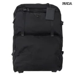 超美品 プラダ PRADA 白タグ 2VQ001 Re-Nylon ナイロン×レザー 燻し黒金具 キャリーケース 機内持ち込み可 定価50万円