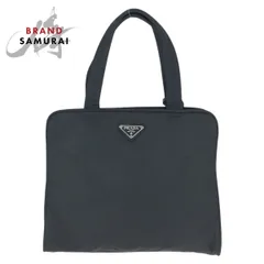 美品 PRADA プラダ テスート 三角ロゴプレート ブラック 黒 シルバー金具 ナイロン トートバッグ ハンドバッグ レディース 600713【中古】