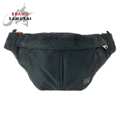 美品 PORTER ポーター タンカー ブラック 黒 シルバー金具 ナイロン ボディバッグ ウエストポーチ バムバッグ メンズ 600752【中古】