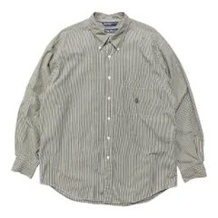 USA 古着 90S nautica ノーティカ ヴィンテージ コットン ストライプ 長袖シャツ メンズL セーリング 小文字タグ カジュアルシャツ BG1378