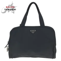 美品 PRADA プラダ テスート 三角ロゴプレート ブラック 黒 シルバー金具 ナイロン トートバッグ ハンドバッグ レディース 601002【中古】