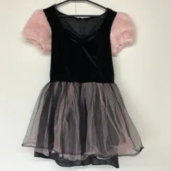 【[値下げ交渉歓迎] 】黒猫 コスチューム 120 子供 ハロウィン コスプレ 女の子 ワンピース ブラック 120サイズ相当 ワンピース B-346