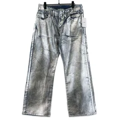 未使用 doublet ダブレット FOIL DENIM PANTS 24SS09PT261 デニムパンツ 箔プリント ユーズド加工 SILVER M  70017583のサムネイル