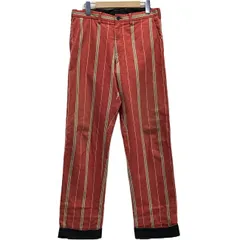 【中古】　ISSEY MIYAKE　スラックス　イージーパンツ　ボトムス　ジップフライ　ストライプ　コットン　ME23FF010　ロールアップ　日本製　ドメスティック　古着　/1156のサムネイル