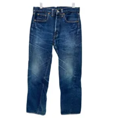 【中古】　DENIME　デニムパンツ　Gパン　ジーンズ　ボトムス　ボタンフライ　無地　パッチ　ストレート　日本製　アメカジ　古着　/1583のサムネイル