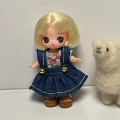 ぷちリカちゃん服 トップス&デニムスカート ハンドメイド