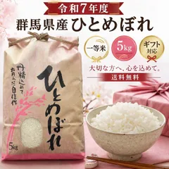 令和7年度 群馬県産 ひとめぼれ 5㎏ 精米 一等米 ギフト　米　送料無料のサムネイル