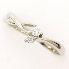 美品】4℃ ダイヤモンド3個 K18WG リング #10 総重量2.57g - メルカリ