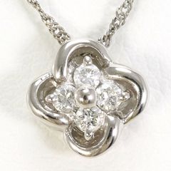 Pt950 850 ダイヤモンド 0.70ct ネックレス ミル打ち 5石 花 - メルカリ