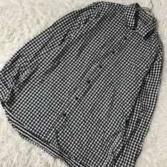 無印良品 ギンガムチェックシャツ ブラック M 着回し カジュアル 羽織り