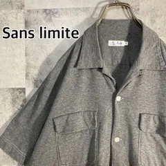 日本製 Sans Limite サンリミット 半袖 オープンカラーシャツ 天竺 グレー  L相当のサムネイル