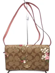 COACH  コーチ　ショルダーウォレット ショルダーバッグ　花柄/シグネチャー Ｆ29368