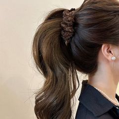 新品 ＜LETICIA＞エッグ ナイロン シュシュ ダークブラウン - メルカリ