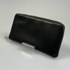 美品)大人気、コーチ、長財布、ラウンドジップ、オールレザー、シボ革
