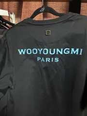 WOOYOUNGMI ウーヨンミ バックロゴ 半袖 48 2枚まとめ (ブラック チャコール)