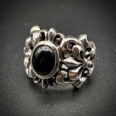 シルバー925 フルール・ド・リス ハート型ネックレス たくむ着用