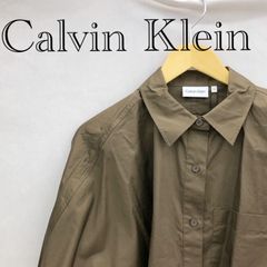 ck カルバンクライン ジップアップ シャツジャケット L ベージュ オン 