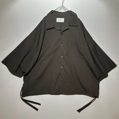 シキ　shiki tokyo　半袖シャツ　オープンカラー　チェック　オーバーサイズ