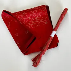 ［7554］帯締め 帯揚げ セット 舞花文様 金彩 正絹 着物 帯絞め