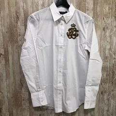 Lauren Ralph Lauren（ローレン ラルフ ローレン）　長袖シャツ　クラシックフィット ロゴ シャツ　ホワイト　S　【未使用・タグ付き】