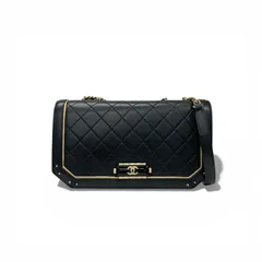 シャネル CHANEL バッグ ショルダーバッグ ブラック ゴールド マトラッセ シングルフラップ ココマーク チェーン