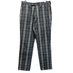 【中古】　BURBERRY BLACK LABEL　スラックス　コットンパンツ　綿パン　ボトムス　ジップフライ　バーバーリーチェック　カジュアル　古着　/1156のサムネイル
